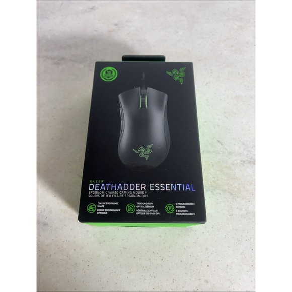 Razer Other - Razer DeathAdder Essential Wired Optical Gaming Mouse - Classic Black...